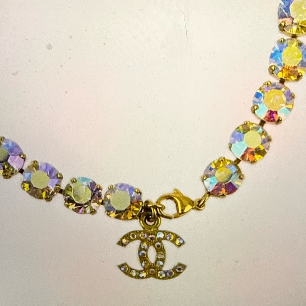 CHANEL 1995 P Barbie Collection Crystal CV Anklet